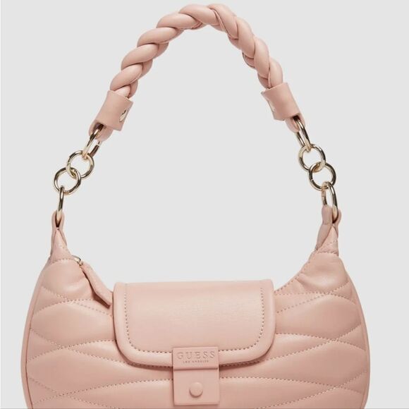 GUESS Lily Quilted Shoulder Bag • Blush Pink • New • Sold Out - Picture 7 of 9